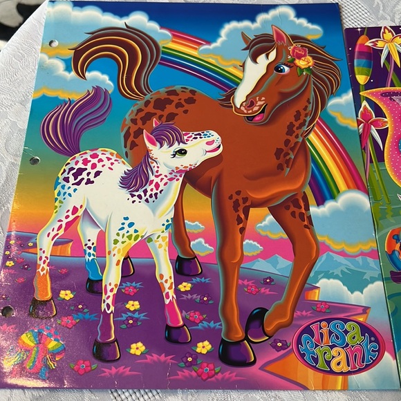 Vintage Lisa Frank Folder-rainbow horses - Picture 2 of 9